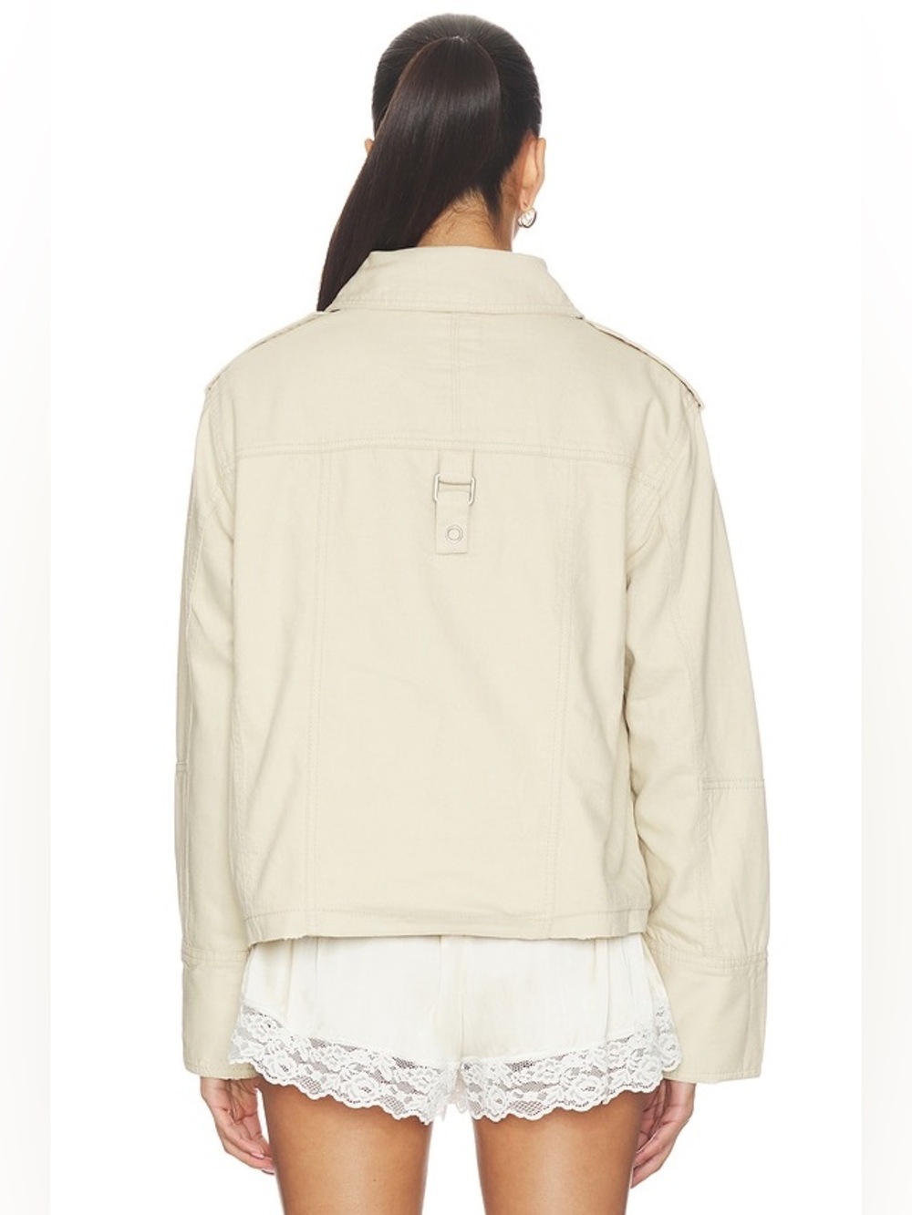 Free People x We The Free Kali Washed Utility Jacket Morning Oat Medium - Picture 4 of 14
